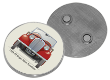 Singer Nine Roadster 1939-49 Round Fridge Magnet
